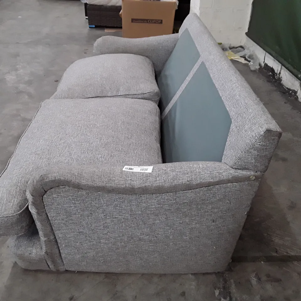 QUALITY DESIGNER 2 SEATER SOFA - GREY FABRIC