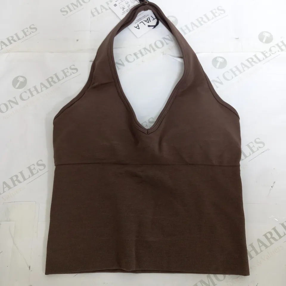 TIALA SCULPT SEAMLESS HALTER TANK TOP - SMALL