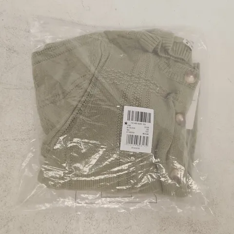 BAGGED ABERCROMBIE & FITCH WOMEN'S TEXTURAL STITCH SHRUNKEN CARDIGAN IN GREEN SIZE MEDIUM