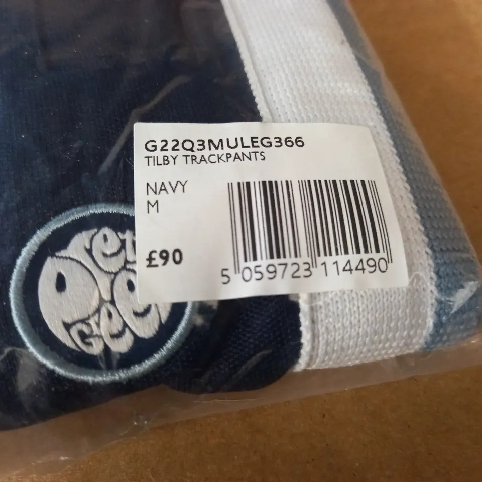 BAGGED PRETTYGREEN TILBY TRACKPANTS IN NAVY - M