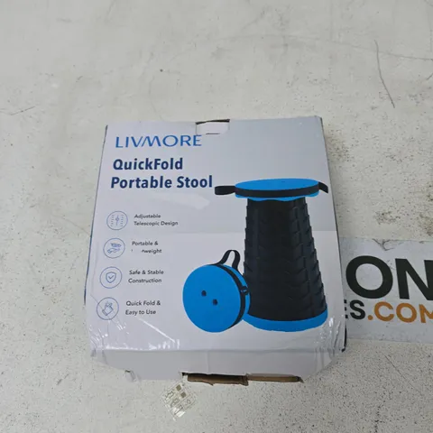 LIVMORE QUICKFOLD PORTABLE STOOL – BOXED