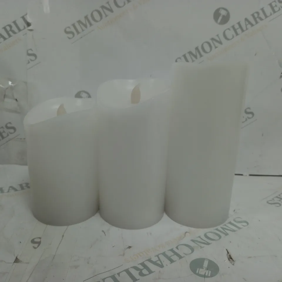 OUTLET HOME REFLECTIONS SET OF 3 LED PILLAR CANDLES