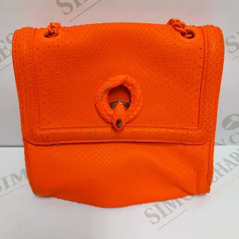 ROBERTO CAVALLI FLOURO ORANGE SMALL SHOULDER BAG