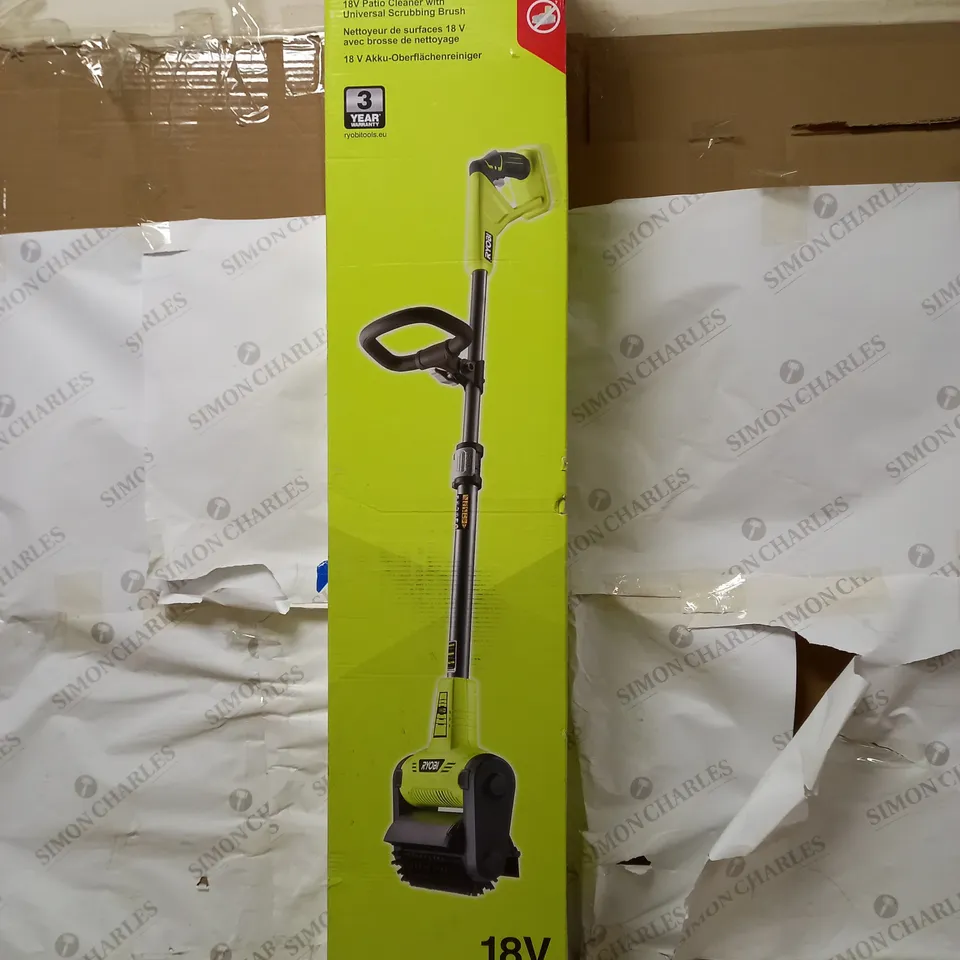 RYOBI 18V ONE+ PATIO CLEANER WITH SCRUBBING BRUSH