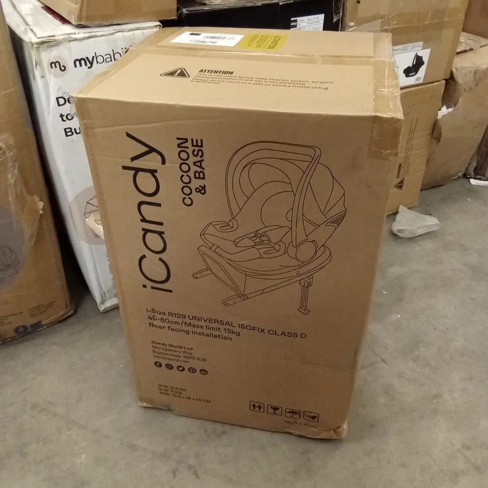 BOXED ICANDY CAR SEAT COCOON & BASE 