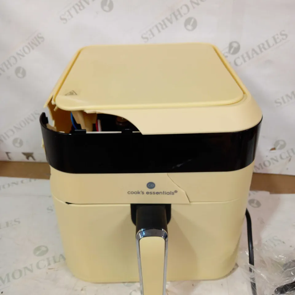 COOKS ESSENTIALS AIR FRYER IN YELLOW ( VISABLE DAMAGE)