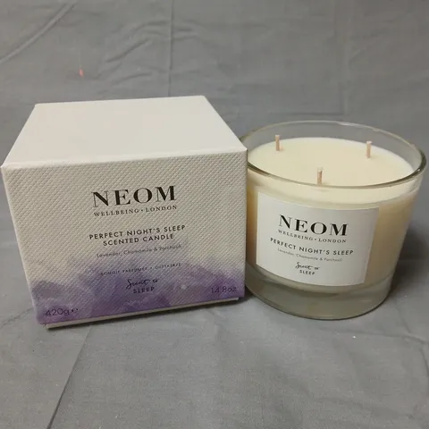 NEOM WELLBEING LONDON PERFECT NIGHT'S SLEEP SCENTED CANDLE – LAVENDER, CHAMOMILE & PATCHOULI, 420G