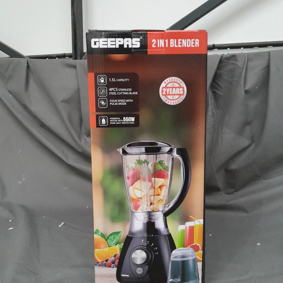 BOXED GEEPAS 2-IN-1 BLENDER GSB44092UK-BK