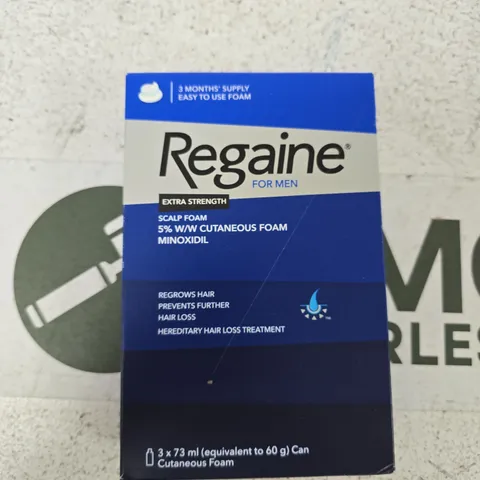 REGAINE FOR MEN EXTRA STRENGTH SCALP FOAM 5% MINOXIDIL – 3 X 73 ML (BOXED)