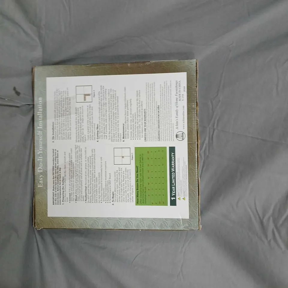NEXUS TILE COLLECTION SELF-ADHESIVE VINYL FLOOR TILES – 12 X 12 INCHES, 20 TILES, BOXED