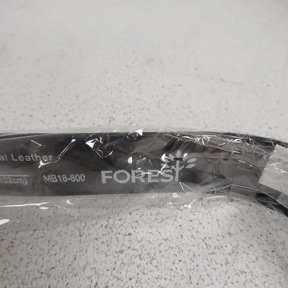 FOREST LEATHER BELT – BLACK, SIZE L (36-40IN / 92-102CM)