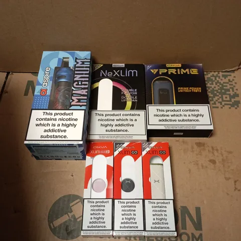 APPROXIMATELY 15 ASSORTED E-CIGARETTE PRODUCTS TO INCLUDE - ASPIRE, OXVA, VPRIME ETC 