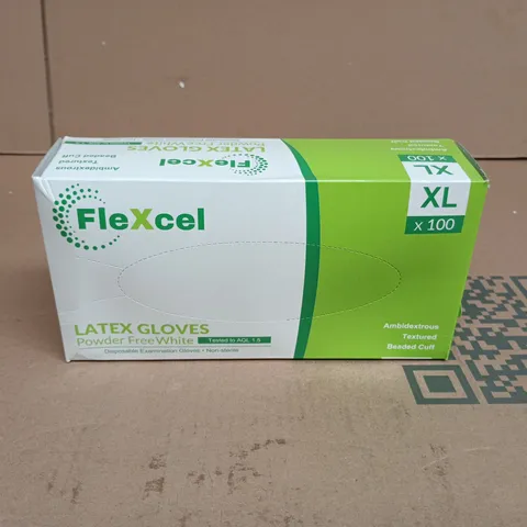 6 X FLEXCEL LATEX GLOVES XL BOXED