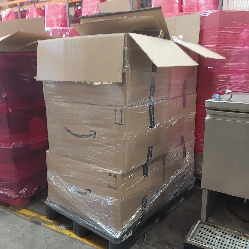 PALLET OF ASSORTED ITEMS INCLUDING: CERAMIC WHETSTONE, MEN'S BEARD KITS, A LARGE ASSORTMENT OF DR. HADI HAIR WAX, HOLE PUNCH, ARTIFICIAL FLOWERS ECT