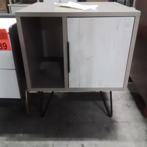 BEDELIA MULTIFUNCTIONAL BEDSIDE TABLE WITH OPEN AND CLOSED STORAGE 