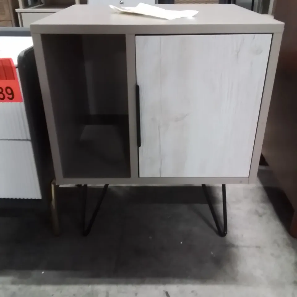 BEDELIA MULTIFUNCTIONAL BEDSIDE TABLE WITH OPEN AND CLOSED STORAGE 