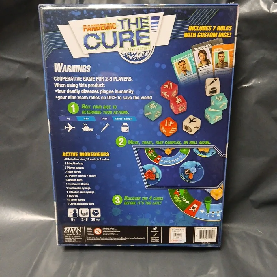 SEALED PANDEMIC THE CURE DICE GAME BY MATT LEACOCK