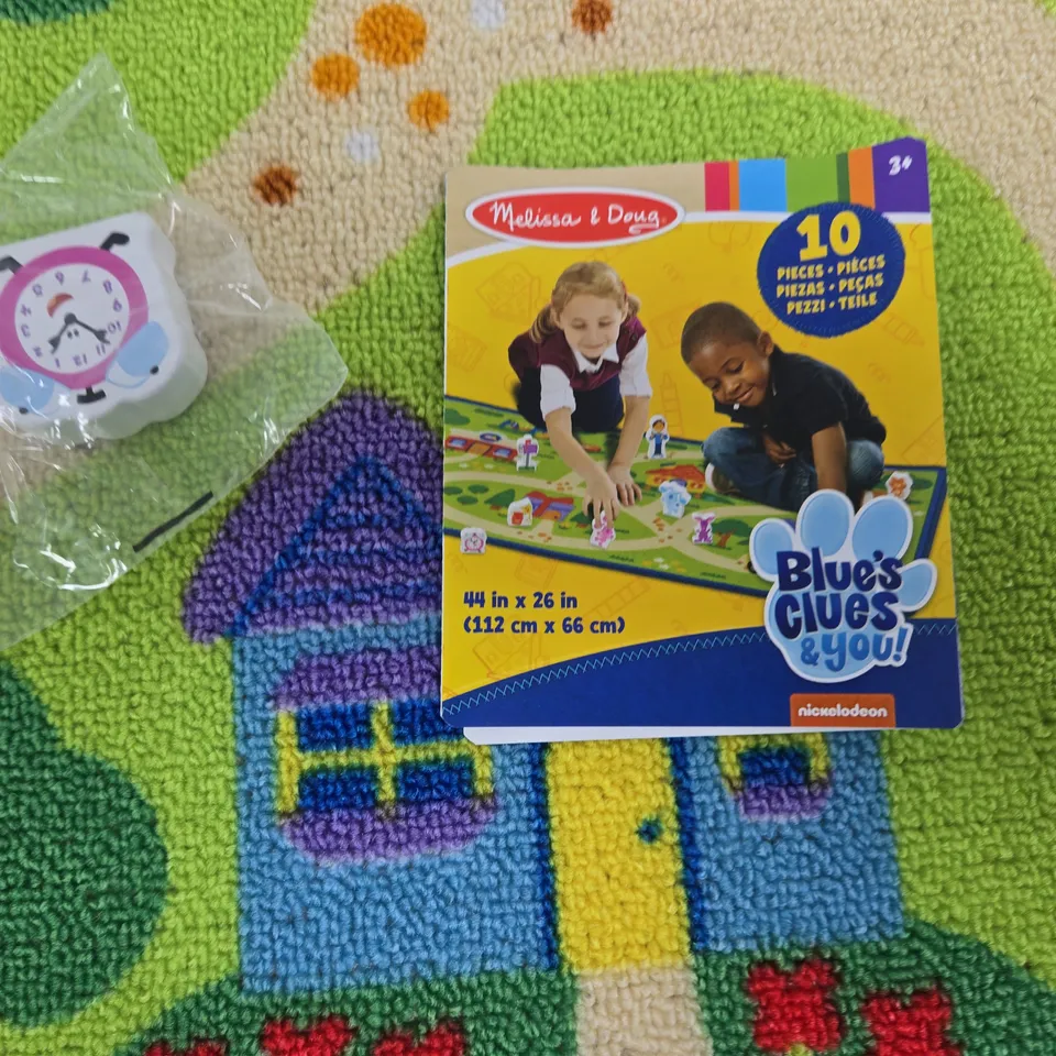 MELISSA & DOUG BLUE'S CLUES & YOU! 10-PIECE PUZZLE MAT – 44 X 26 IN (112 X 66 CM)