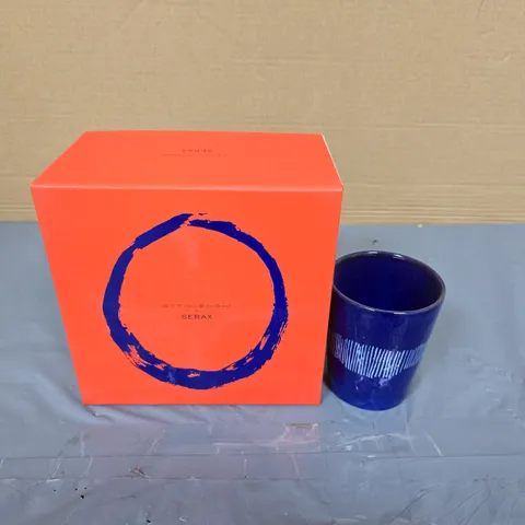 OTTOLENGHI LAPIS LAZULI TEA CUPS SET (4X) - SWIRL-STRIPES WHITE, 33 CL