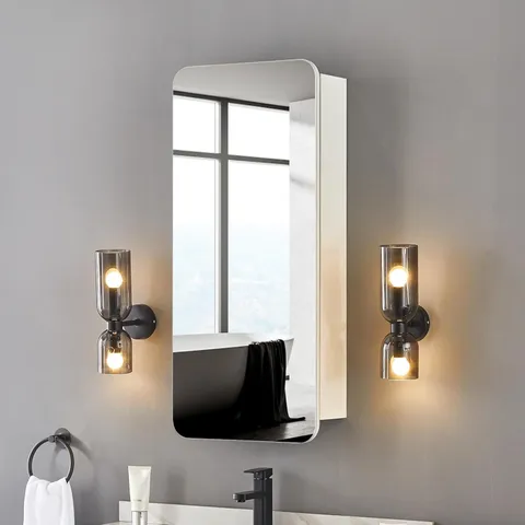 BOXED BATHROOM STORAGE CABINET WITH MIRROR 