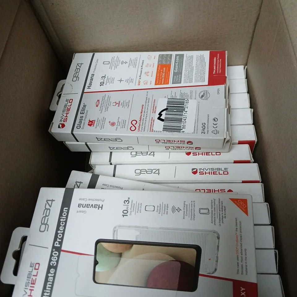 BOX OF APPROXIMATELY 20 SAMSUNG GALAXY A12 INVISIBLESHIELD GLASS ELITE+ SCREEN PROTECTOR PACK 