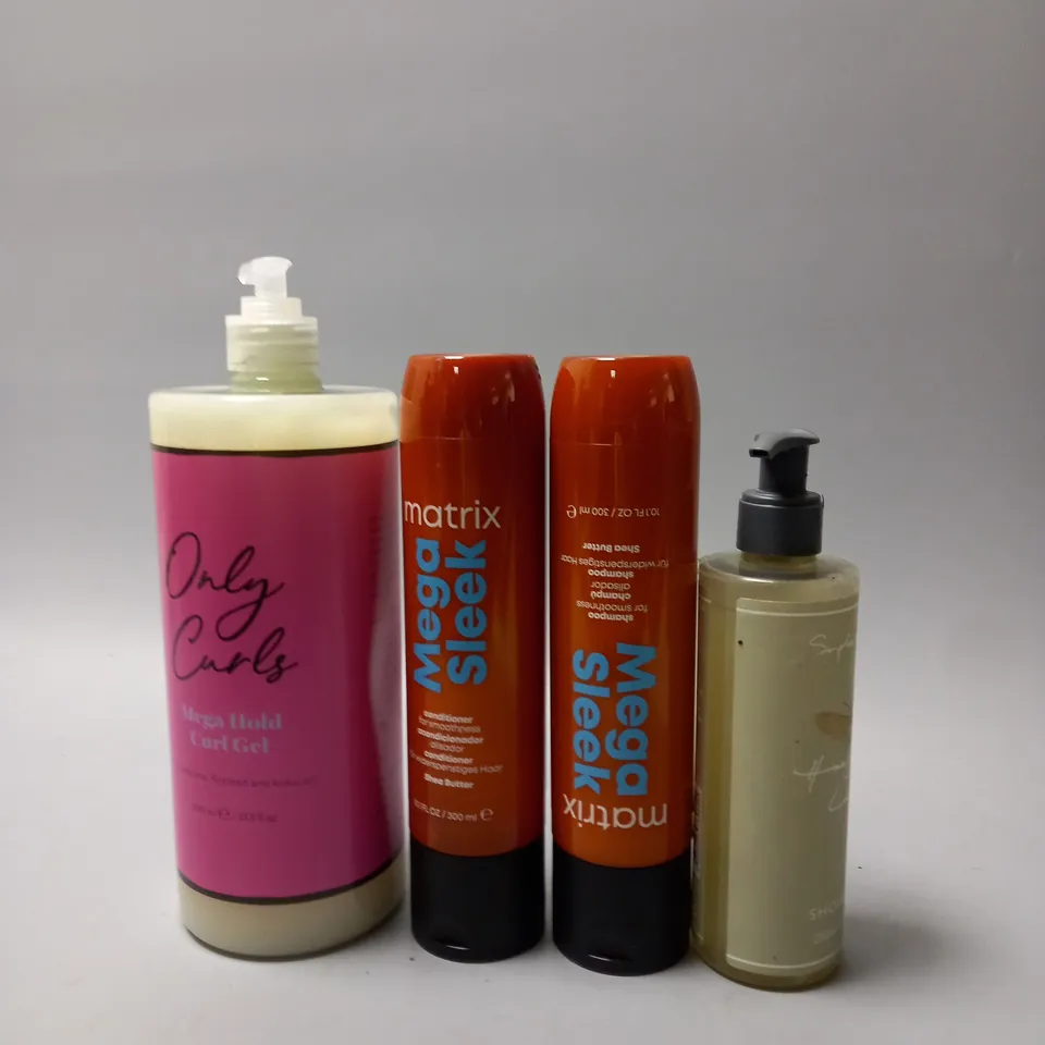 LOT OF APPROXIMATELY 20 COSMETICS ITEMS TO INCLUDE HOLD CURL GEL CONDITIONER , SHOWER GEL , ETC