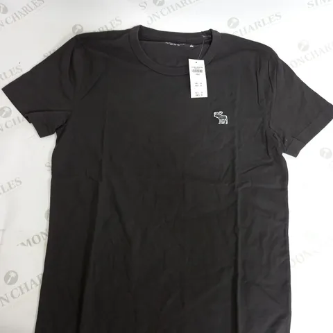 ABERCROMBIE & FITCH SOFT A&F TEE IN BLACK - SMALL