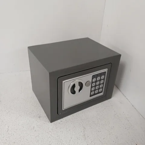 GREY DIGITAL SAFE WITH KEYPAD AND ROTARY LOCK – SMALL HOME SAFE