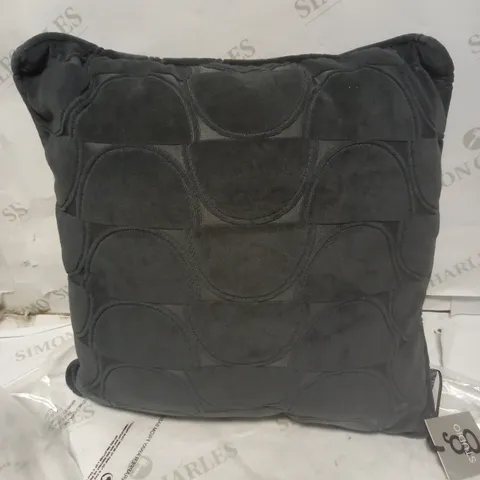 LOT OF 2 STUDIO G LUCCA VELVET CUSHIONS, GREY