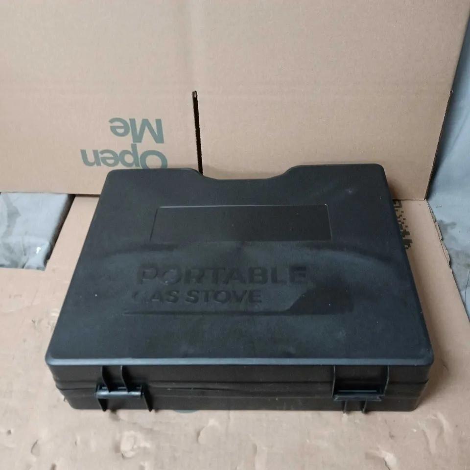 ASPECT PORTABLE CAMPING STOVE BOXED, IN BLACK CARRY CASE.