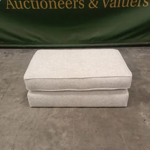 CHUNKY WEAVE FABRIC FOOTSTOOL - NATURAL