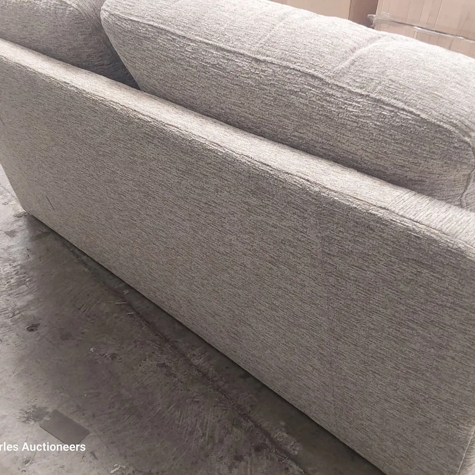 QUALITY BRITISH DESIGNER G PLAN TAYLOR THREE SEATER SOFA MIRAGE PUTTY FABRIC 