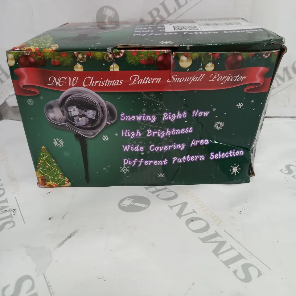 BOXED CHRISTMAS PATTERN SNOWFALL PORJECTOR