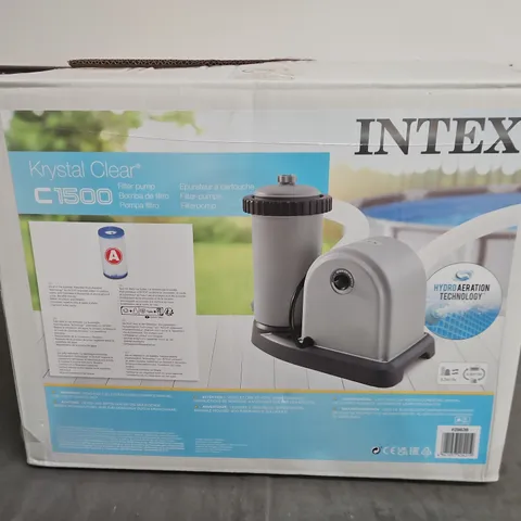 INTEX KRYSTAL CLEAR C1500 FILTER PUMP – BOXED SWIMMING POOL PUMP