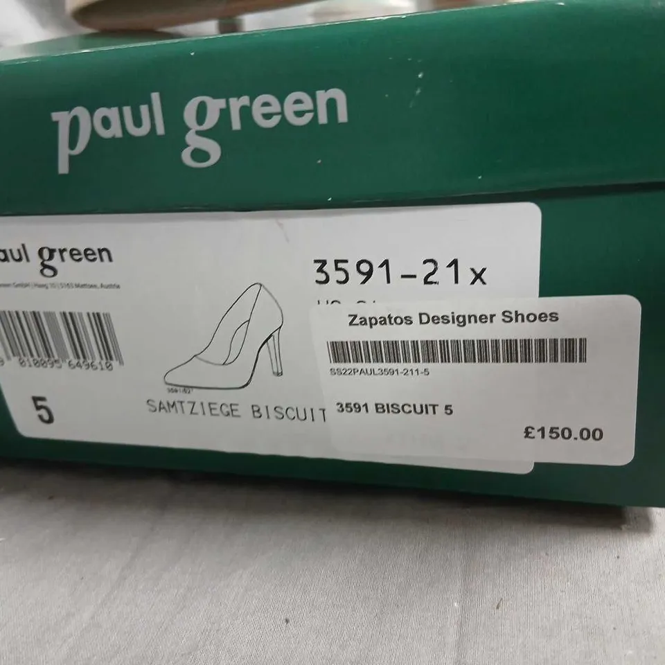 PAUL GREEN WOMEN’S BEIGE HIGH HEEL SHOES – UK 5