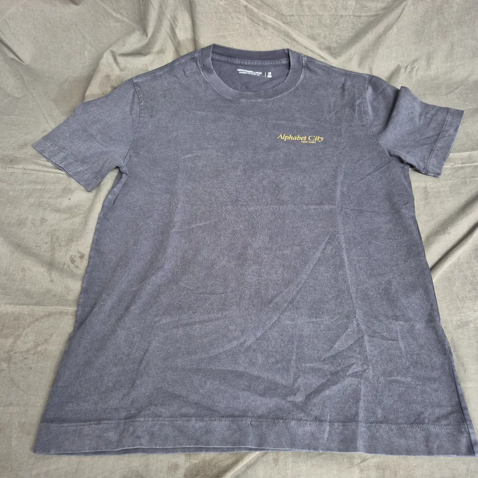 ABERCROMBIE & FITCH CLASSIC POLISHED TEE IN WASHED BLACK SIZE XS