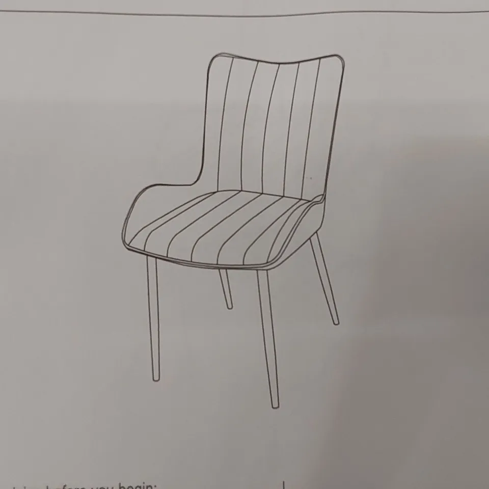 BOXED GREEN VELVET DINING CHAIRS (1 BOX)