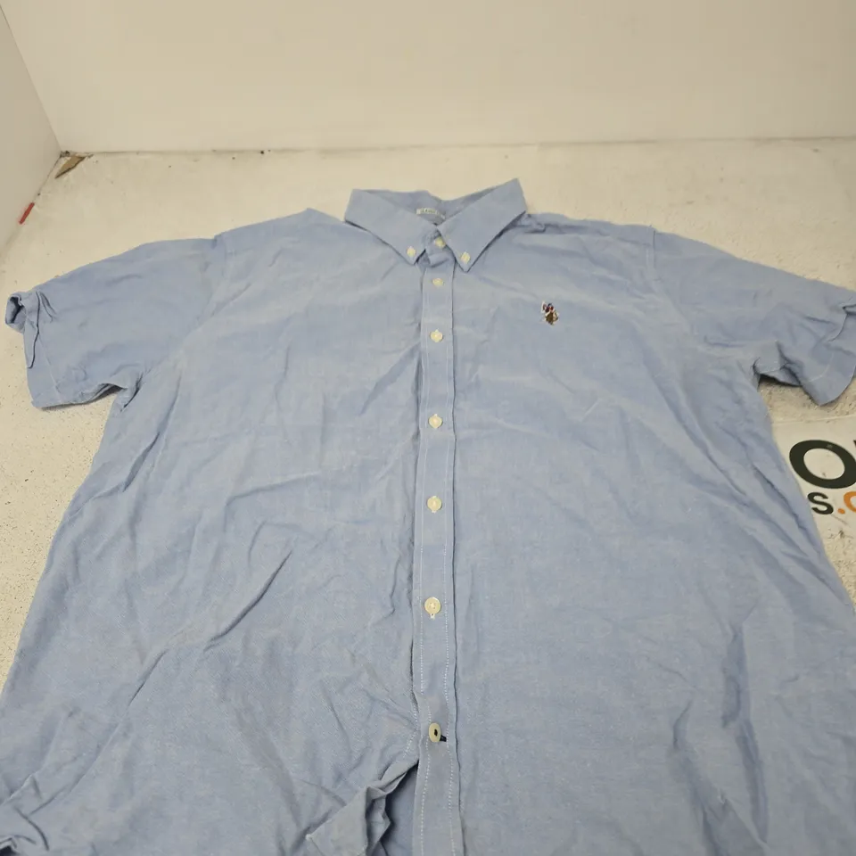 US POLO ASSN LIGHT BLUE BUTTON-DOWN SHIRT – CLASSIC FIT, UK XXL