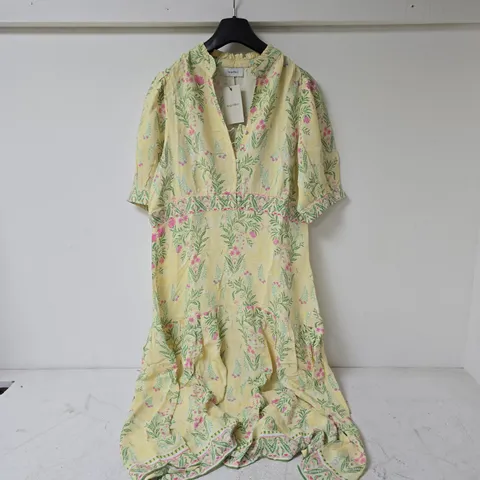 TOGETHER PRINT TIERED MIDAXI DRESS - SIZE 16