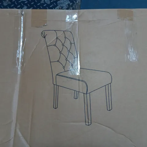 VELVET SCROLL BACK DINING CHAIR - BLACK - COLLECTION ONLY