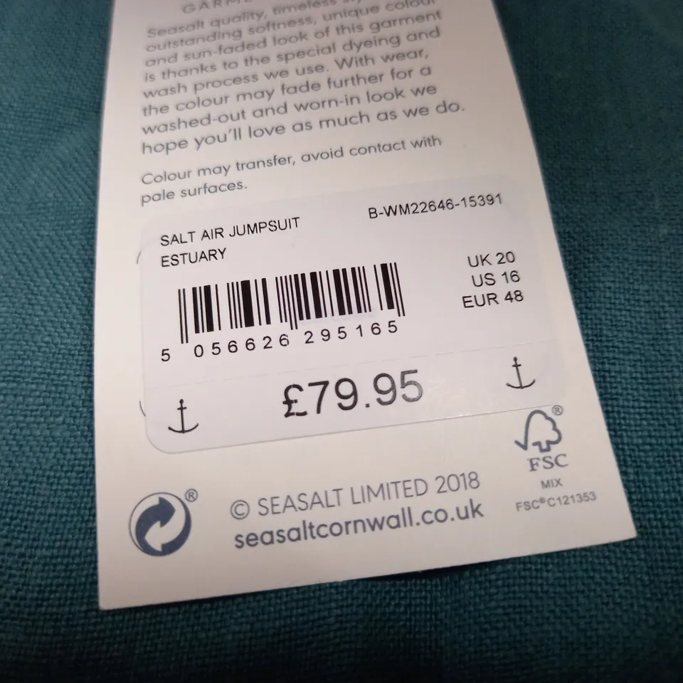 SEASALT CORNWALL SALT AIR JUMPSUIT - UK 20