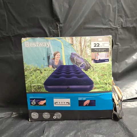 BESTWAY SOFT TOP INFLATABLE AIR MATTRESS – 1.85M X 0.76M X 0.22M