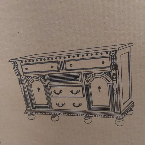 BRAND NEW BOXED HOMESDIRECT365 GREEN ANTIQUE FRENCH STYLE SIDEBOARD