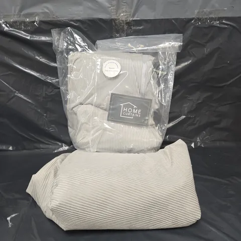 LINNEA CORD THERMAL BLACKOUT EYELET CURTAINS IN GREY - 229 X 274CM