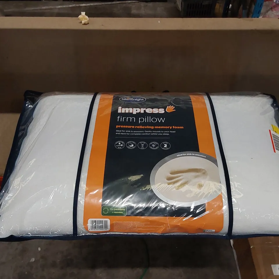 BAGGED SILENTNIGHT DELUXE IMPRESS MEMORY FOAM FIRM PILLOW 