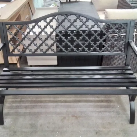 POWDER COATED STEEL PARK BENCH