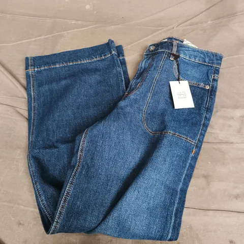 WHITE STUFF TIA WIDE LEG JEANS IN BLUE - UK 10/R