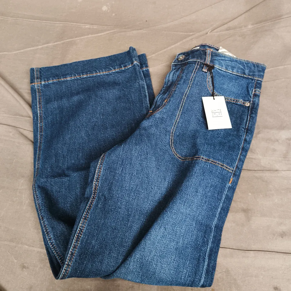 WHITE STUFF TIA WIDE LEG JEANS IN BLUE - UK 10/R