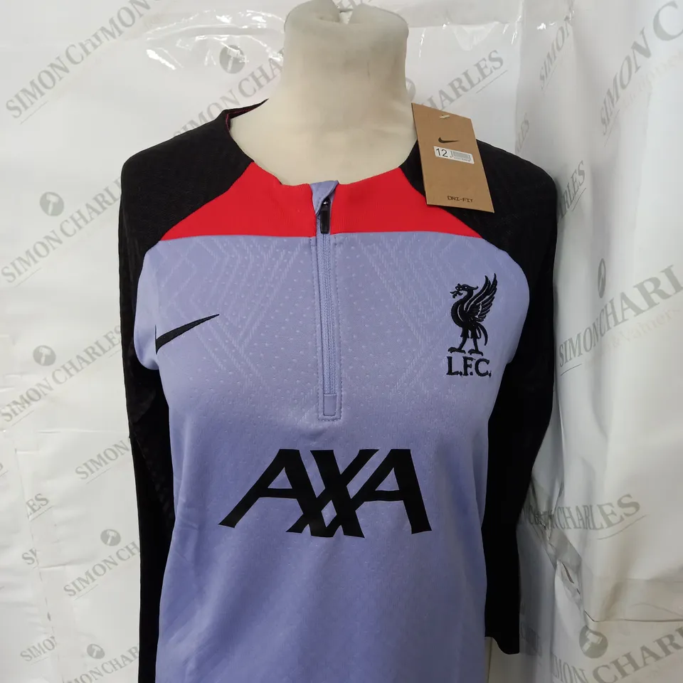 LIVERPOOL FC 1/2 ZIP TRAINING TOP SIZE 12