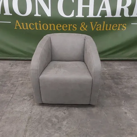 QUALITY DESIGNER ITALIAN MADE CARLOTTA SWIVELLING CHAIR - STONE GREY